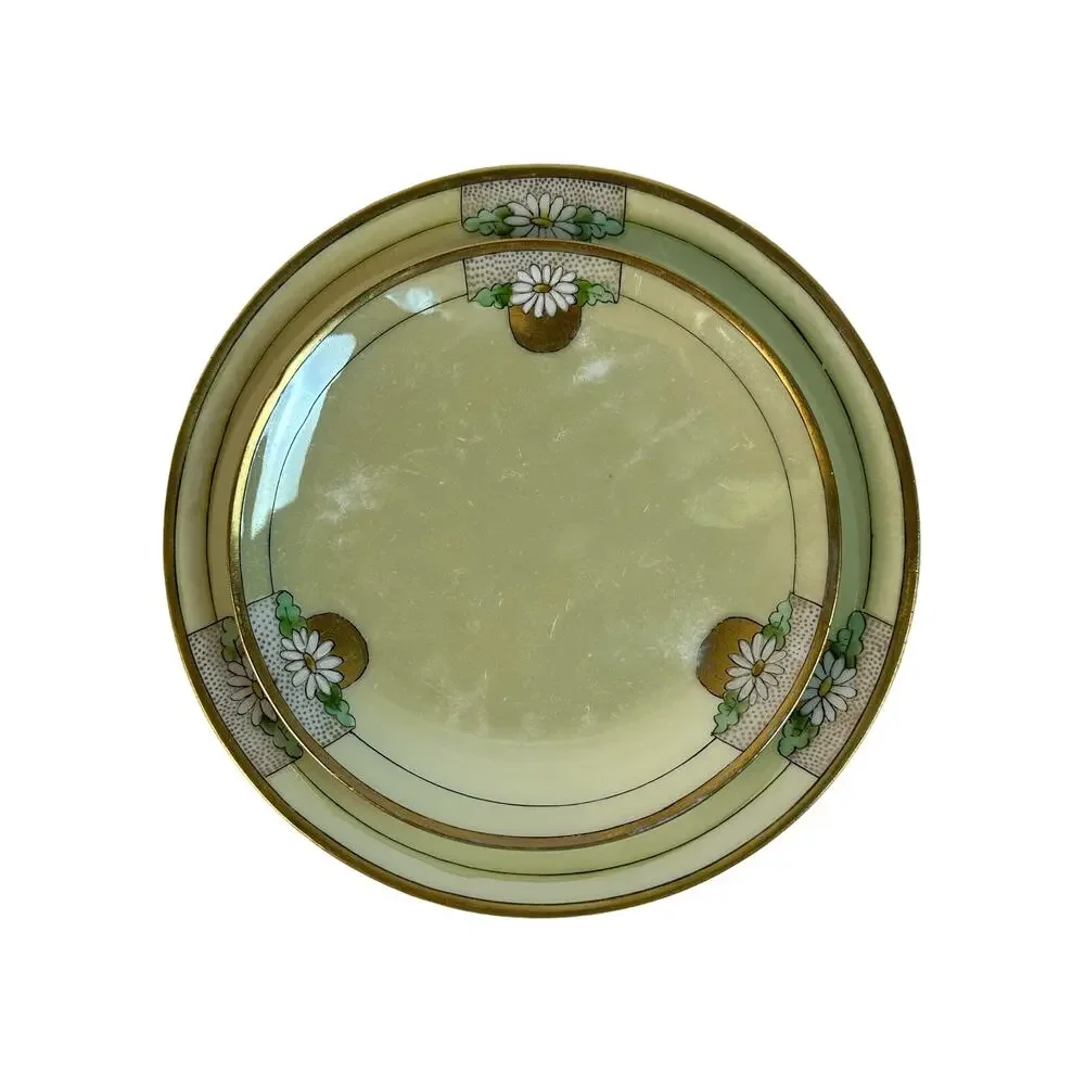 Art Nouveau 4 Piece Thomas Bavaria Luncheon Set Light Yellow & Daisy design VTG